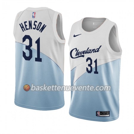 Maillot Basket Cleveland Cavaliers John Henson 31 2018-19 Nike Bleu Blanc Swingman - Homme